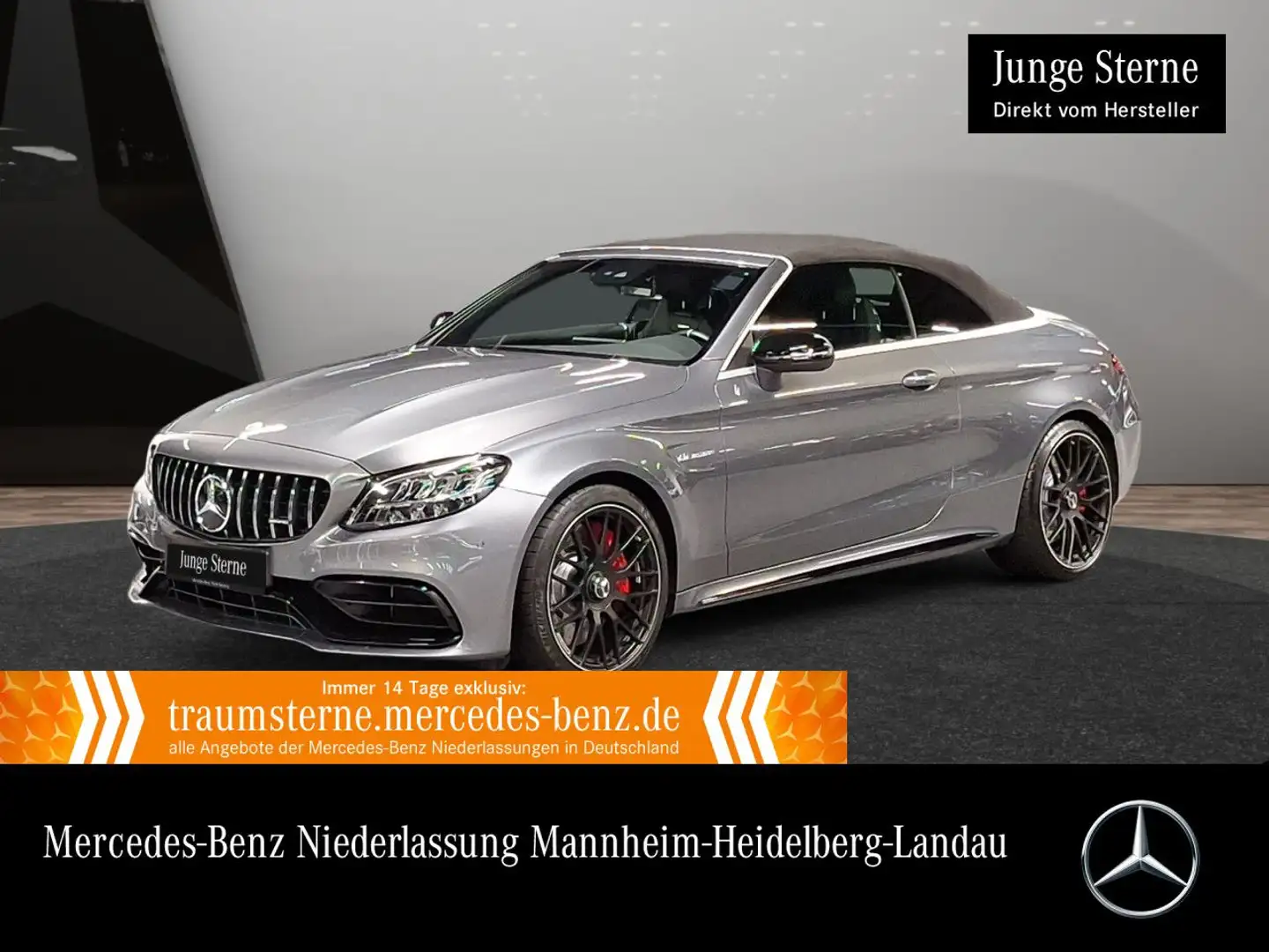 Mercedes-Benz C 63 AMG C 63 S Cabrio NIGHT+LED+BURMESTER+KAMERA+SPUR+TOTW Grau - 1