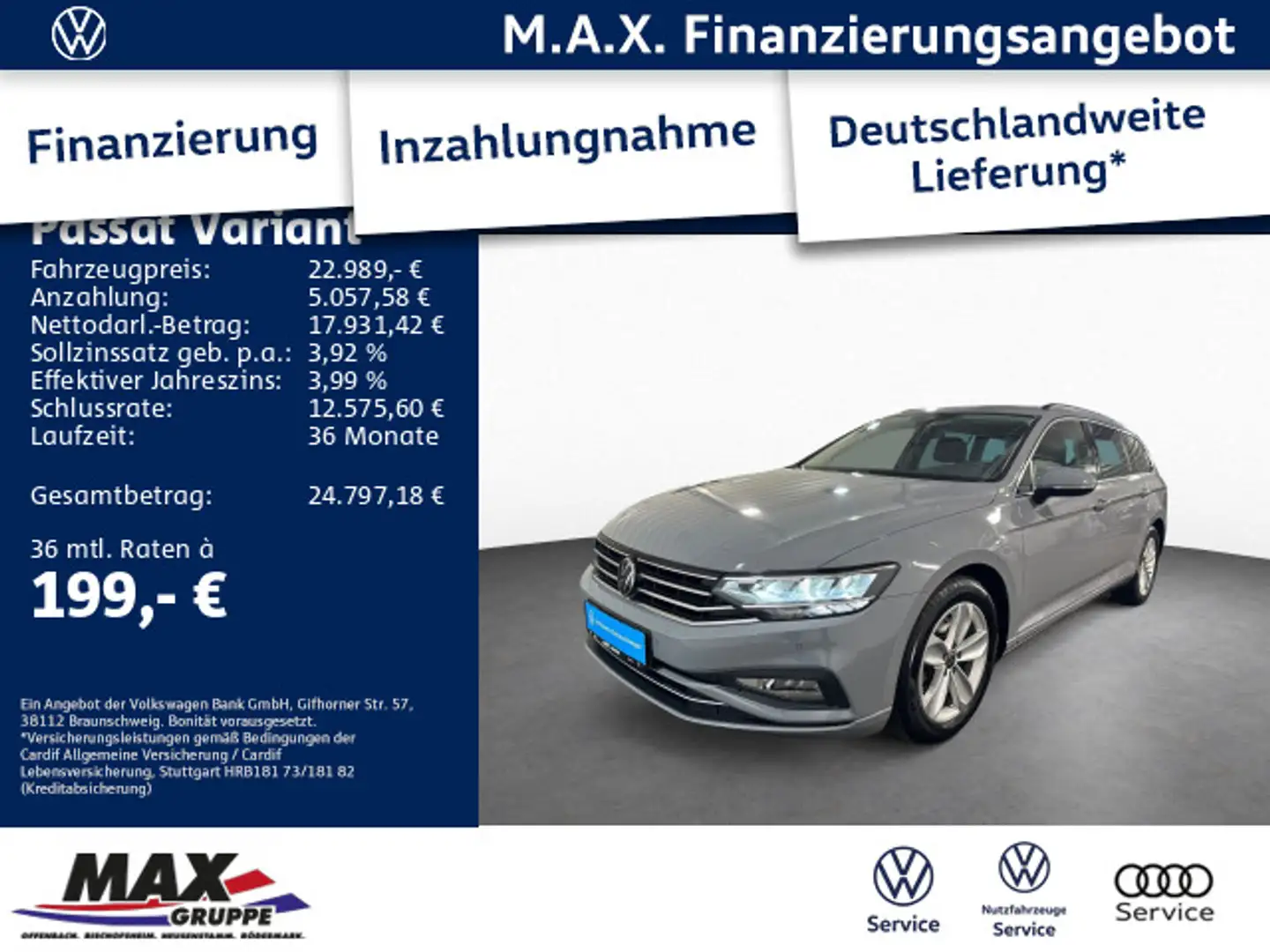 Volkswagen Passat Variant 2.0 TDI DSG BUSINESS +LED+KAMERA+ Gris - 1