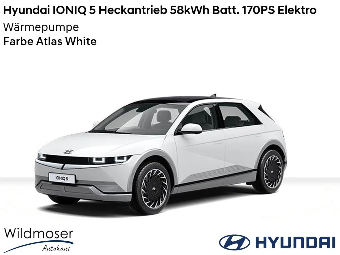 Hyundai IONIQ 5 ⚡ Heckantrieb 58kWh Batt. 170PS Elektro ⏱ Sofort v Weiß - 1