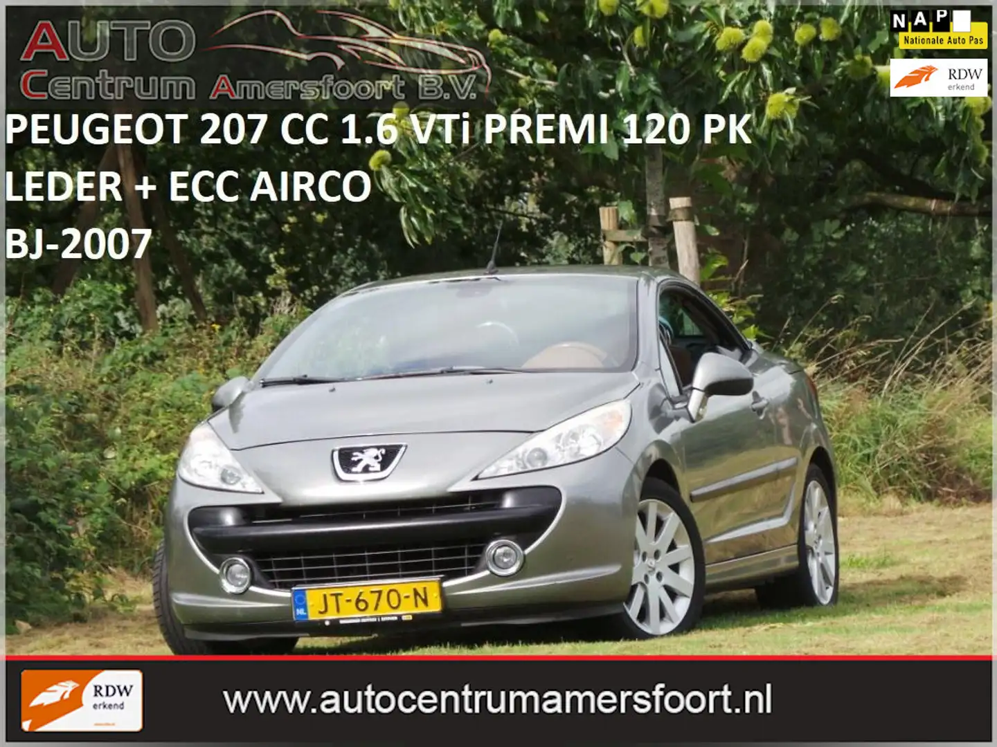 Peugeot 207 CC 1.6 VTi Première ( INRUIL MOGELIJK ) Grijs - 1
