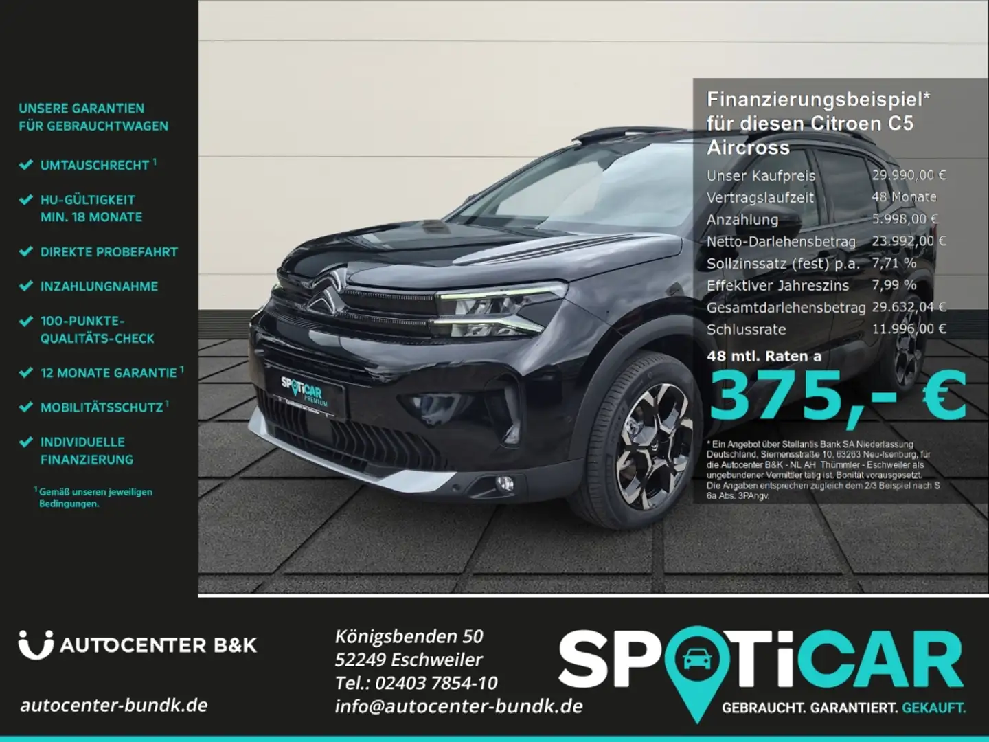 Citroen C5 Aircross Hybrid 145 e-DSC6 Max Navi Kamera SHZ Schwarz - 1