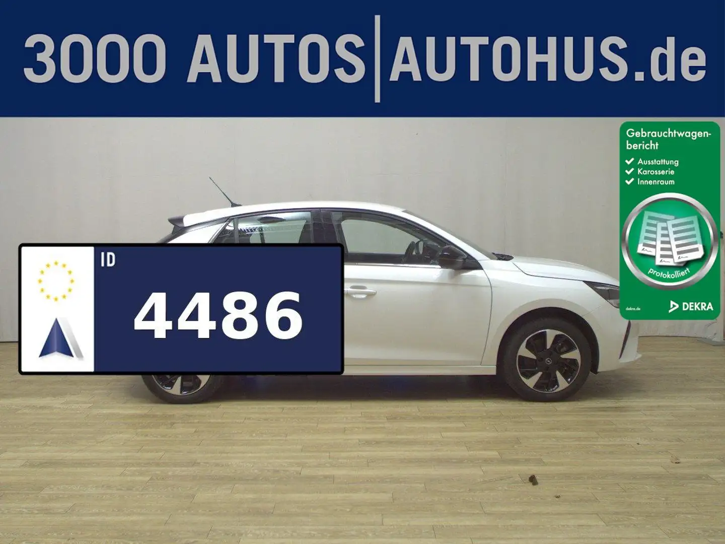 Opel Corsa-e Elegance T-Leder Navi LED 180°- Kamera Weiß - 1