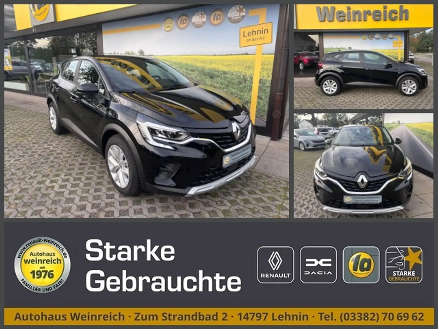 Renault Captur Automatik mit Klima, LED & Sitzheizung Klima Navi Schwarz - 1