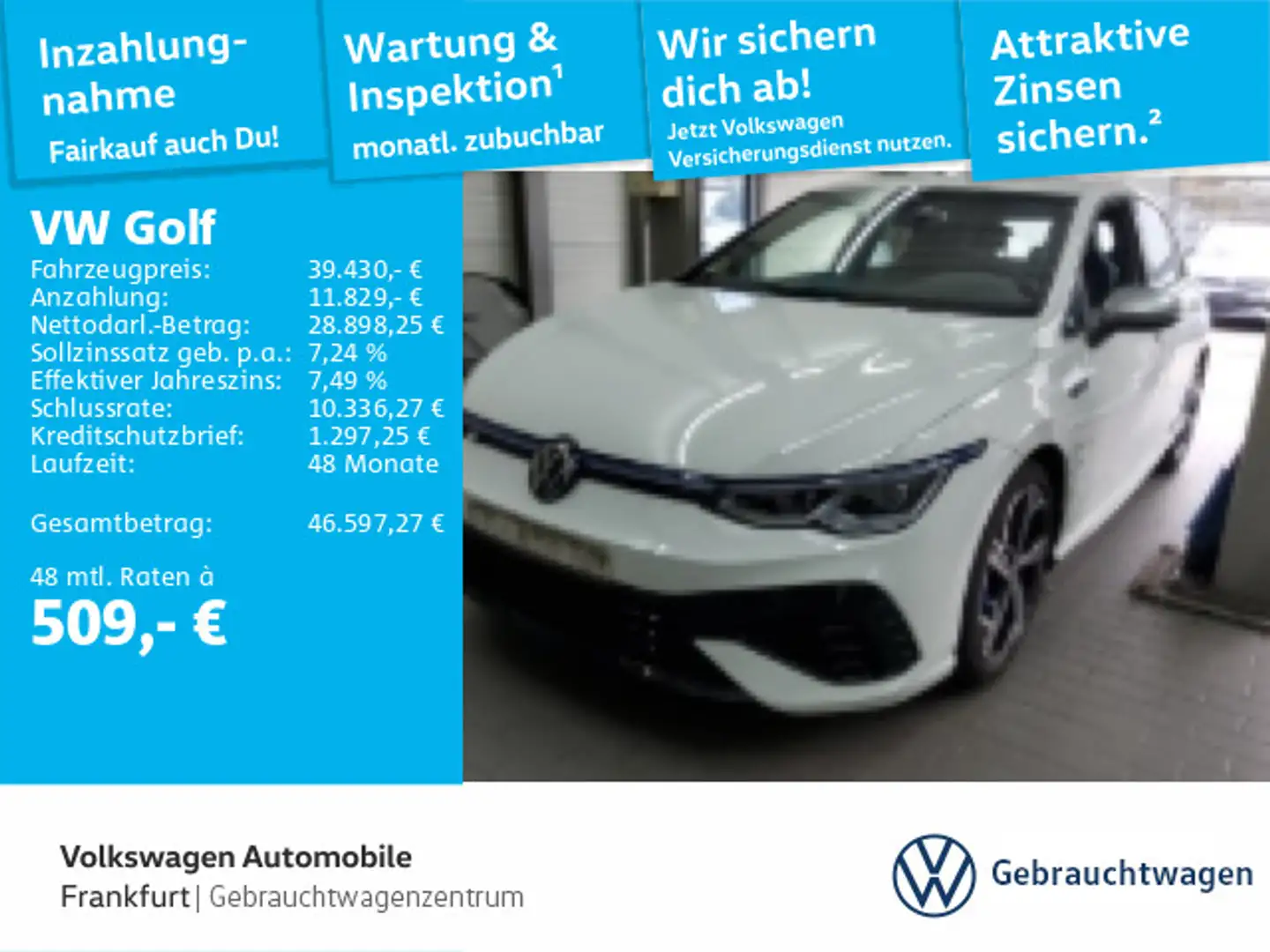 Volkswagen Golf VIII 2.0 TSI DSG 4Motion R Navi LEDPlus DAB Weiß - 1