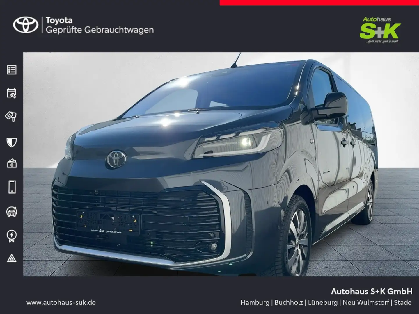 Toyota Proace Verso 2.0 D-4D L2 Team D*8-SITZE+WINTER-P.+LED* Grau - 1