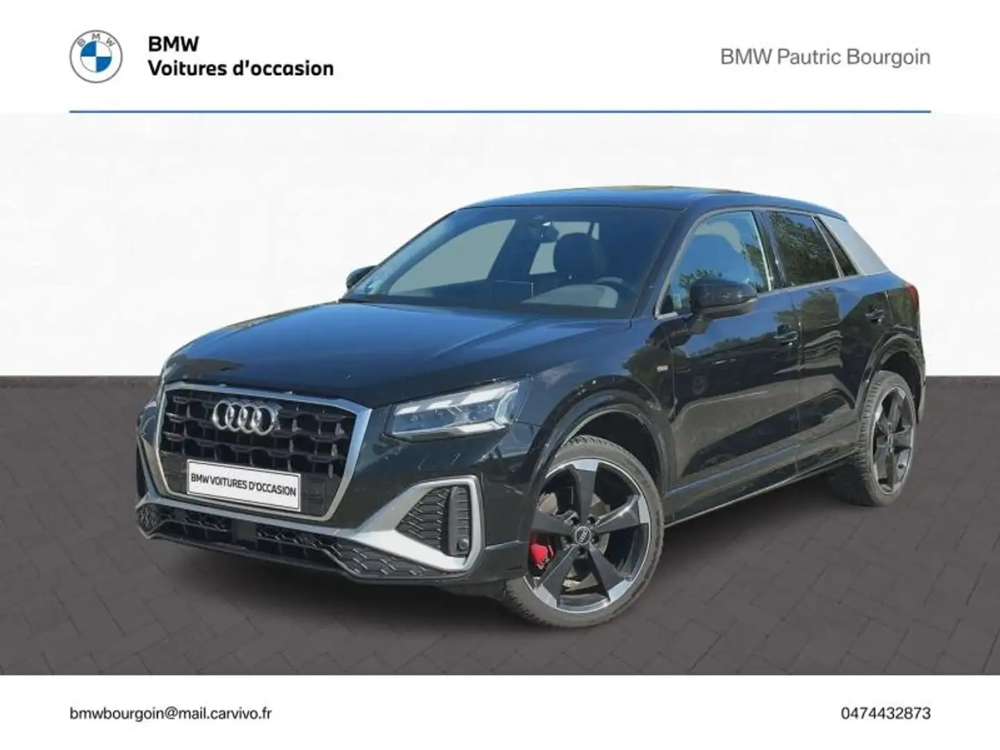 Audi Q2 35 TFSI 150ch COD S line Plus S tronic 7 Noir - 1