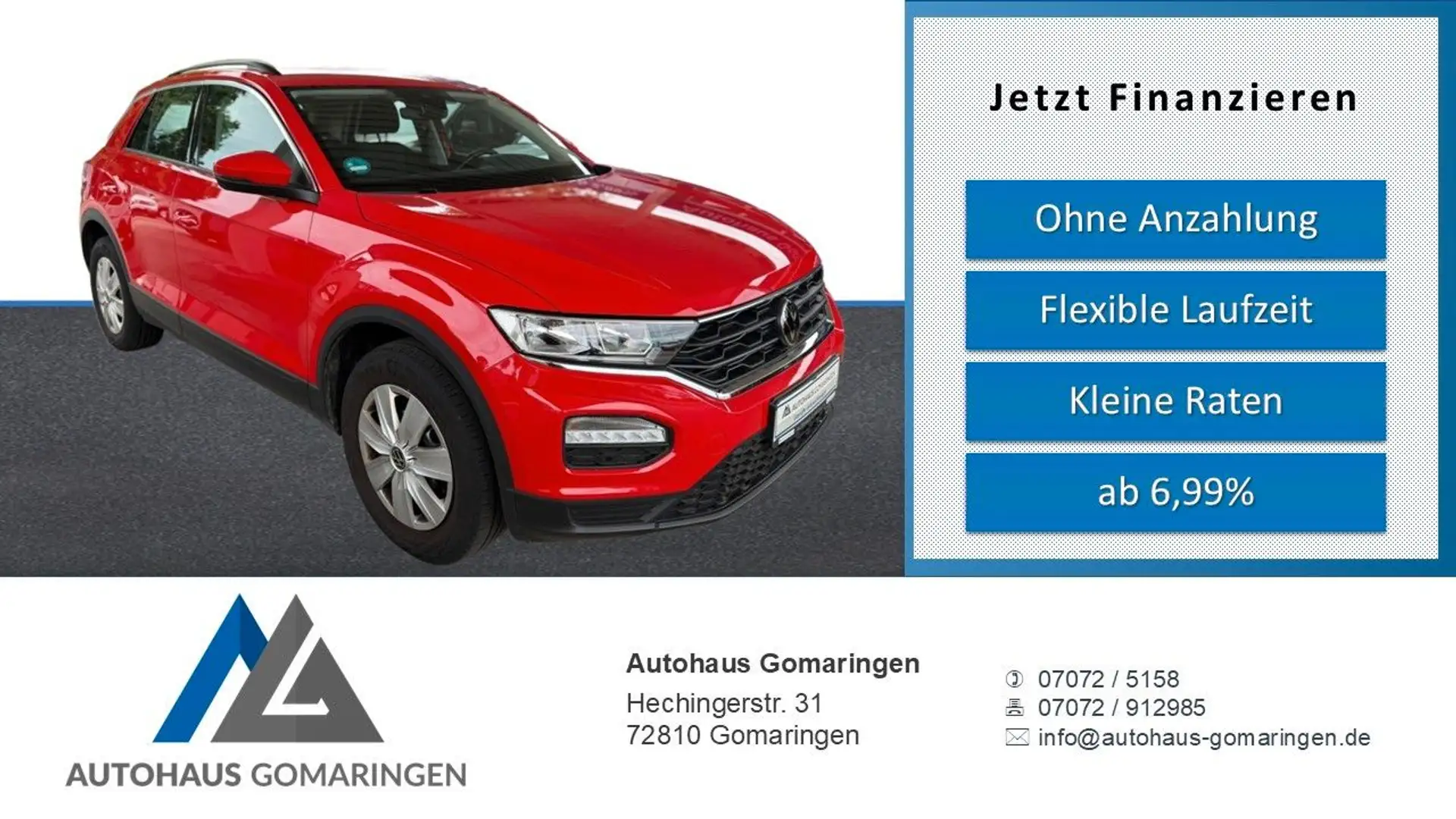 Volkswagen T-Roc TÜV Neu*SHZ*PDC*1.Hand*8-fach BR* Rot - 1