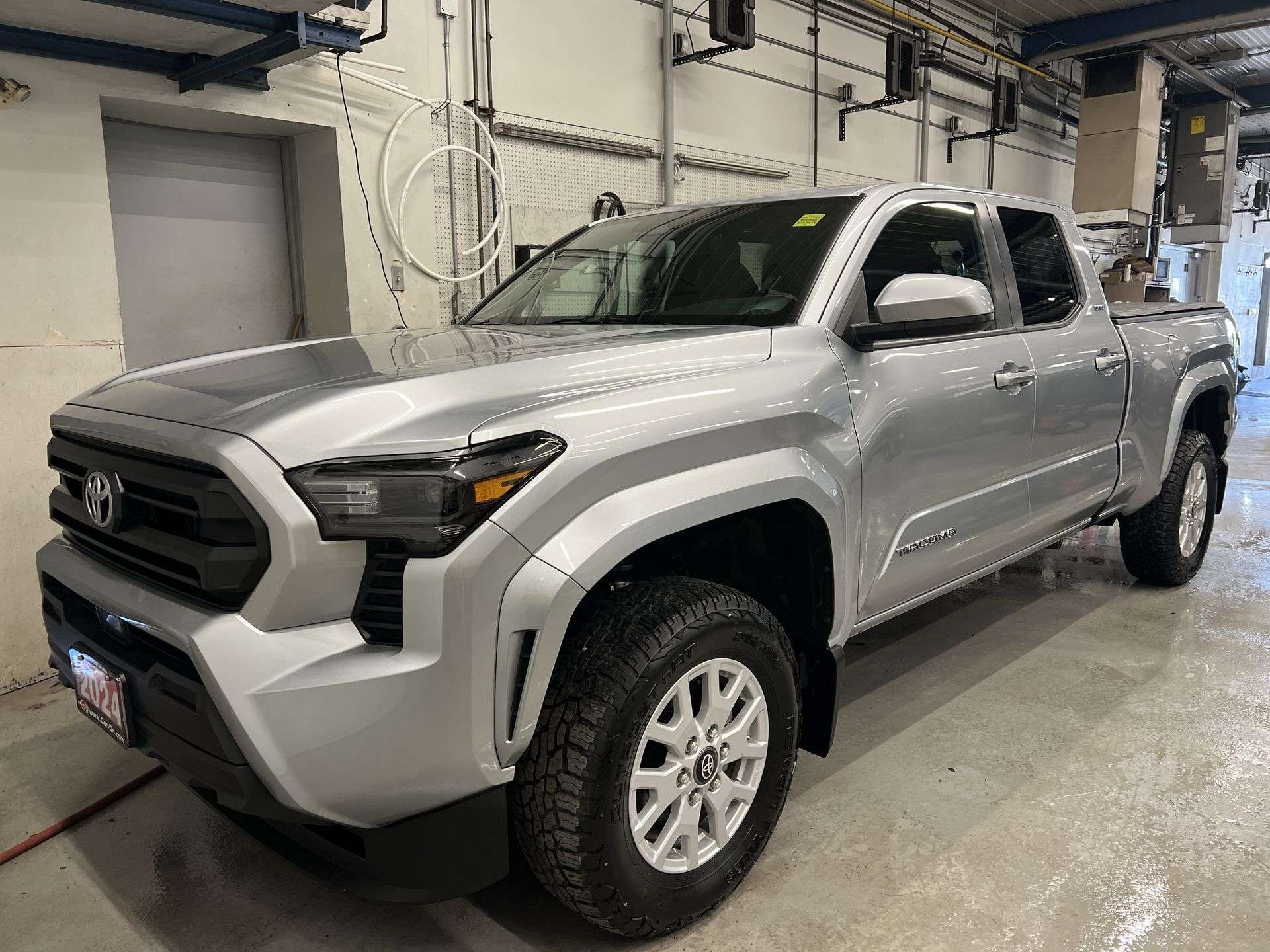 Silver 2024 Toyota Tacoma Pickup Truck Four-Wheel Drive Automatic