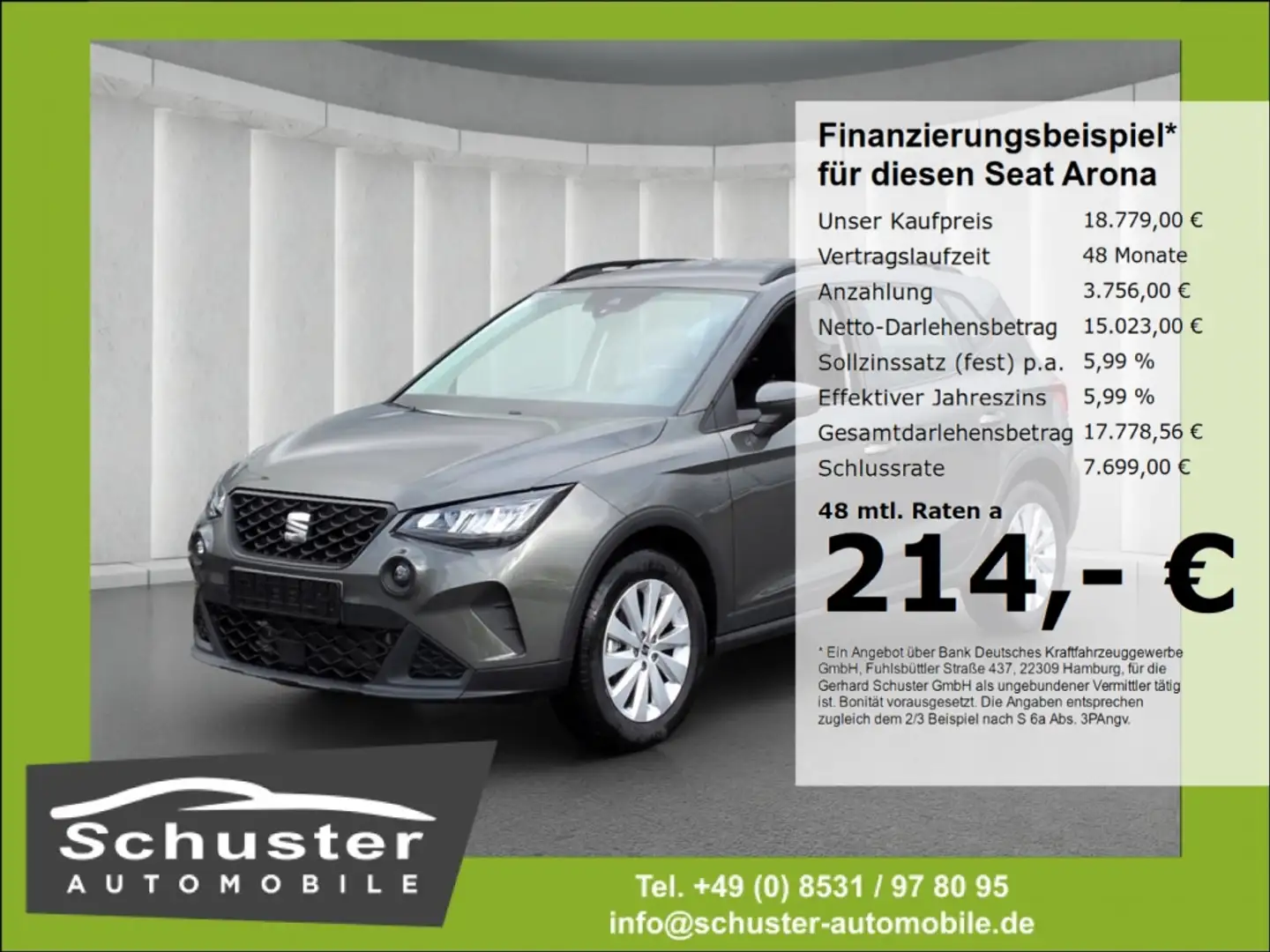 SEAT Arona Style 1.0TSI*DSG LED digCockp Tempo Blueto Grau - 1