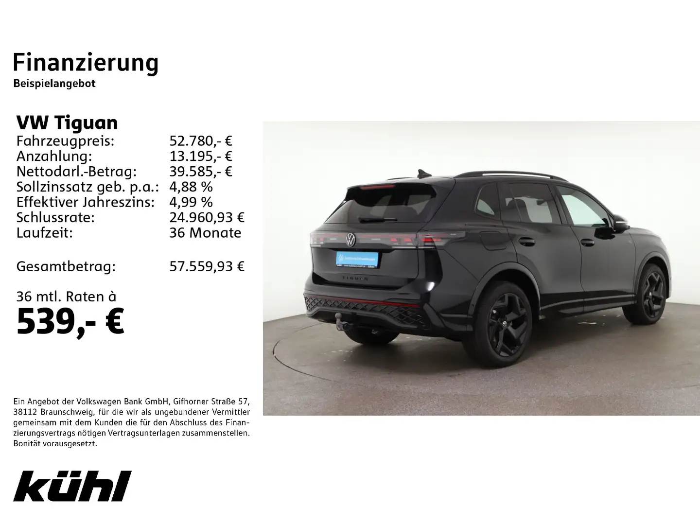 Volkswagen Tiguan 2.0 TSI DSG 4M R-Line BlackStyle/Pano/Har Schwarz - 2