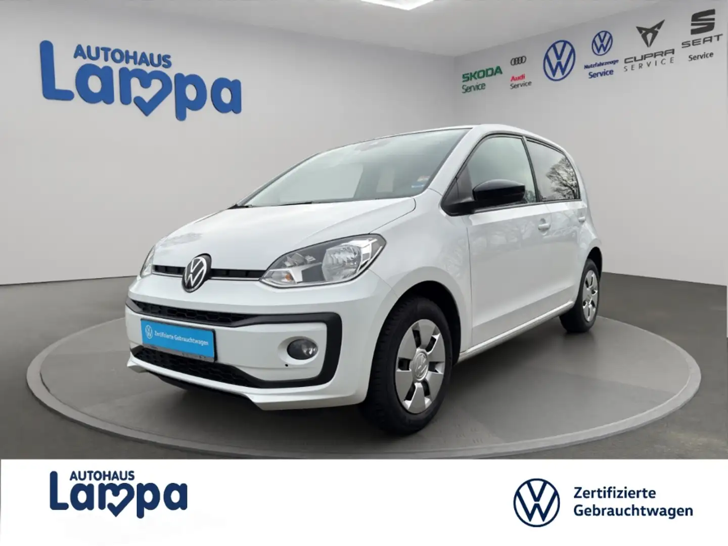 Volkswagen up! Active 1.0 TSI RFK,PDC,SHZ,KLIMA,DAB+ Weiß - 1