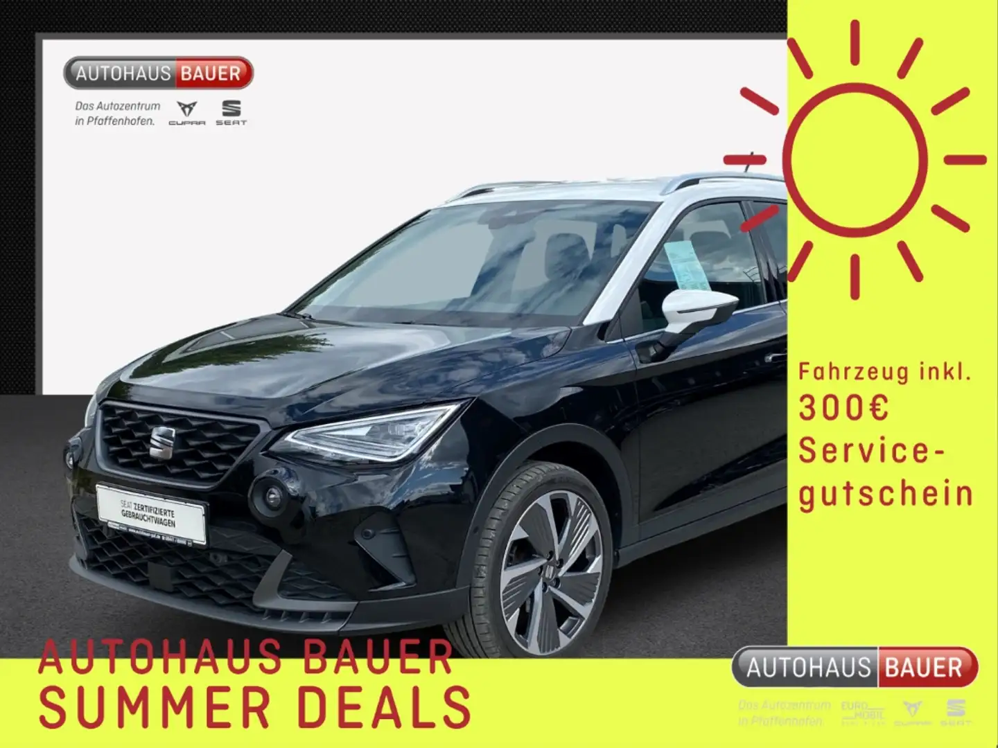 SEAT Arona FR 1.5TSI DSG AUTOM ACC DIGICOCKPIT VOLLED FULLLIN Noir - 1