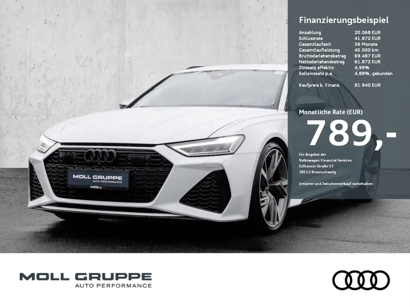 Audi RS6 RS 6 Avant TFSI quattro AHK NAVI LEDER LUFT Blanc - 1