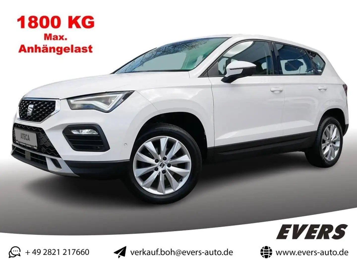 SEAT Ateca 1.5 TSI STYLE STDHZG+ACC+NAVI+SHZ+AHK Wit - 1