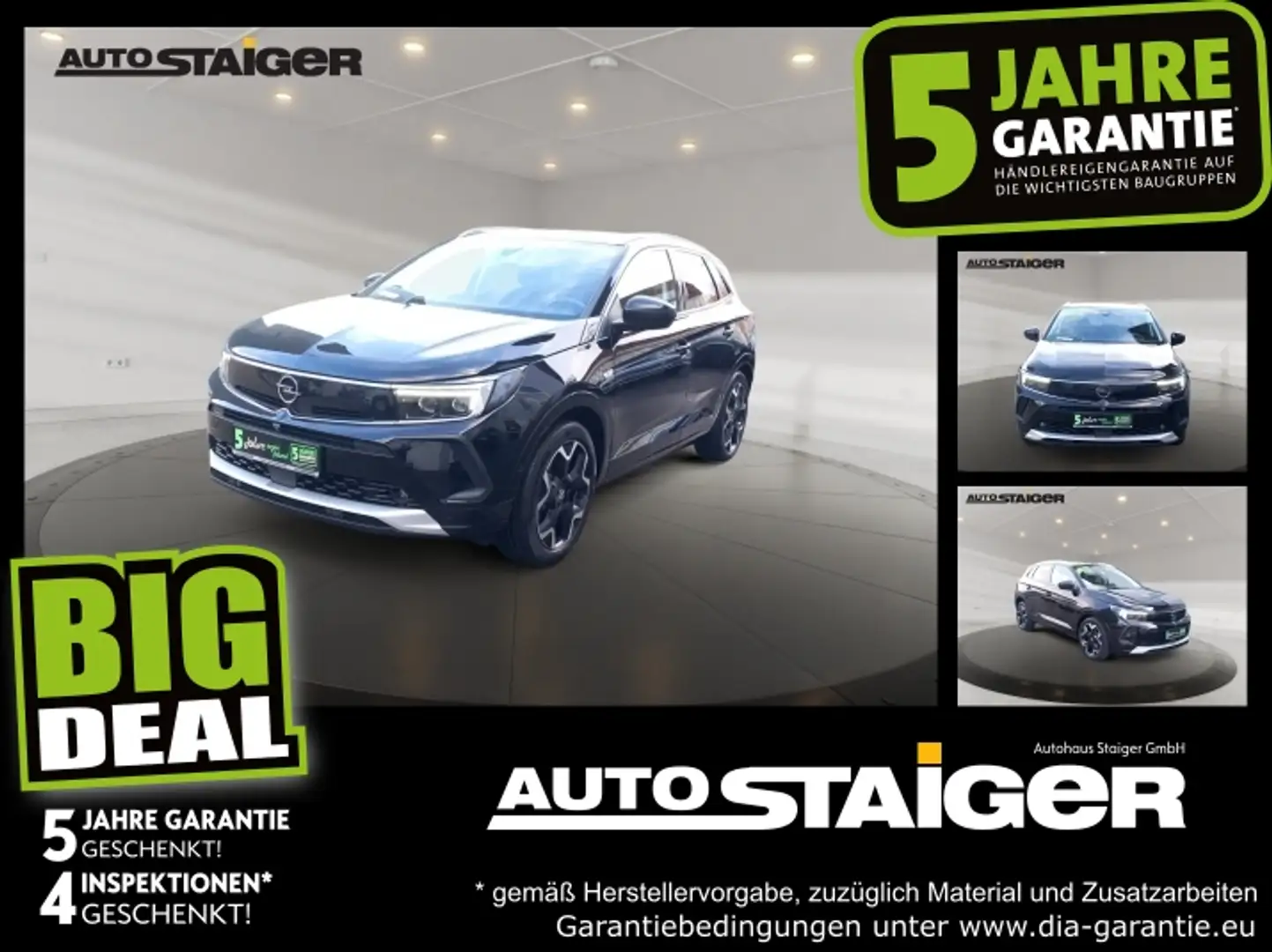 Opel Grandland 1.6 Turbo Ultimate Leder, PDC, SHZ, LED Noir - 1
