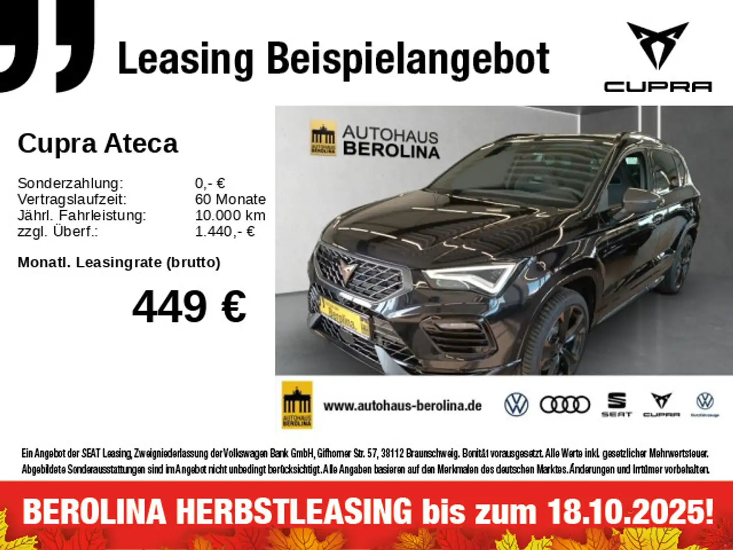 CUPRA Ateca 2.0 TSI 4D VZ DSG *AHK*ACC*NAV*R-CAM*SHZ* Zwart - 1