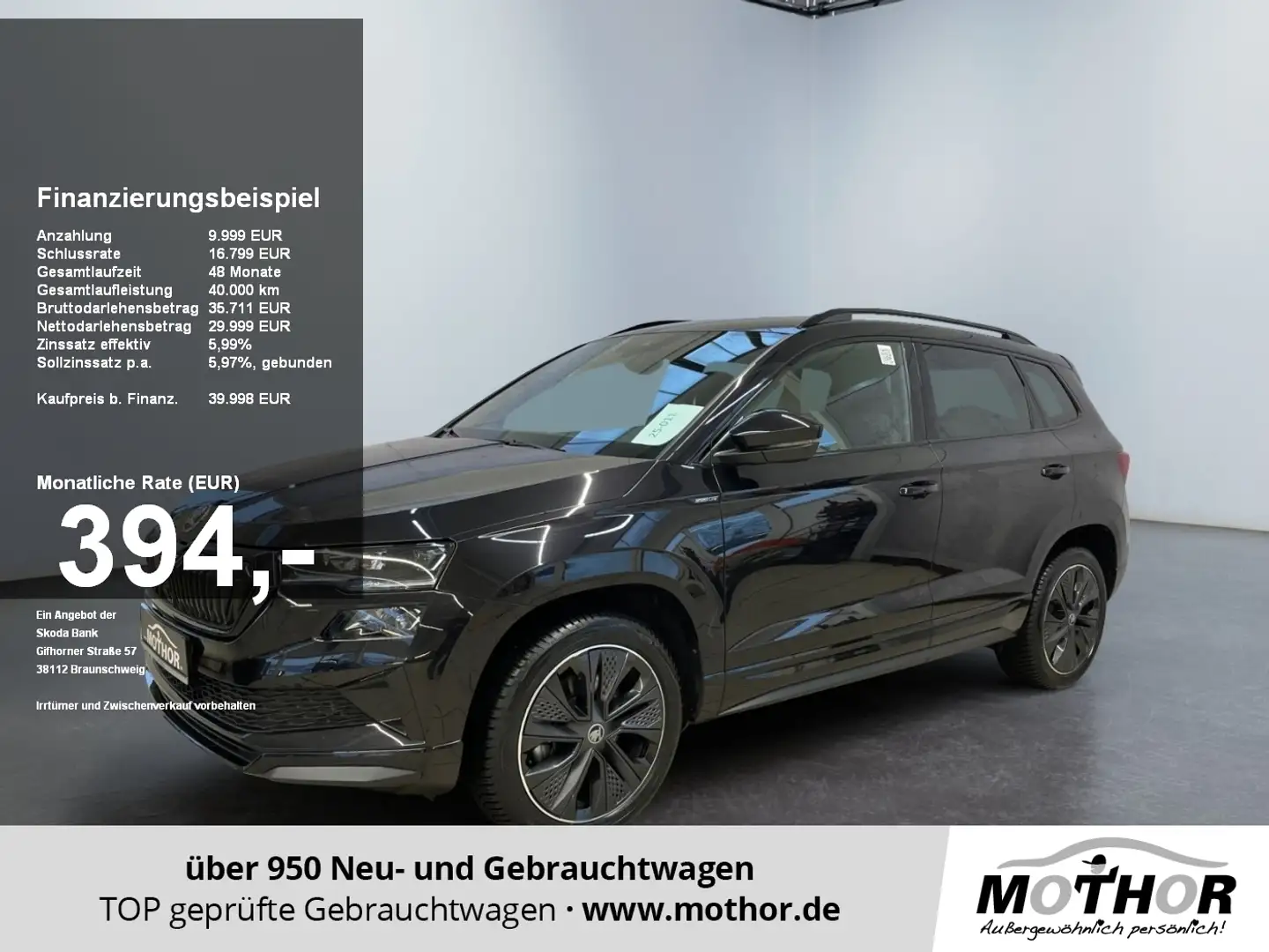 Skoda Karoq Sportline 2.0TDI DSG Frontscheibe beheizbar Schwarz - 1