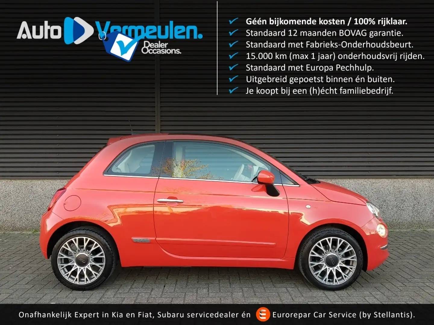 Fiat 500 1.2 Lounge Rood - 1