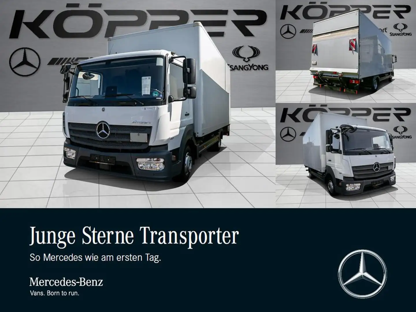 Mercedes-Benz Atego 821 L Koffer Plywood mit LBW ClassicSpace Weiß - 1