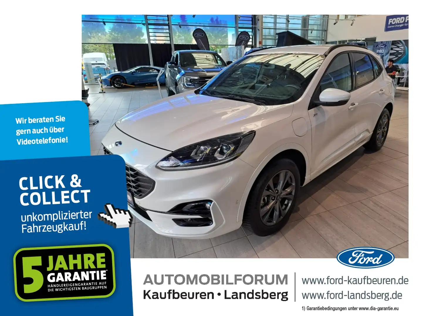 Ford Kuga 2.5 Duratec PHEV ST-Line ACC AHK Navi SHZ Blanc - 1