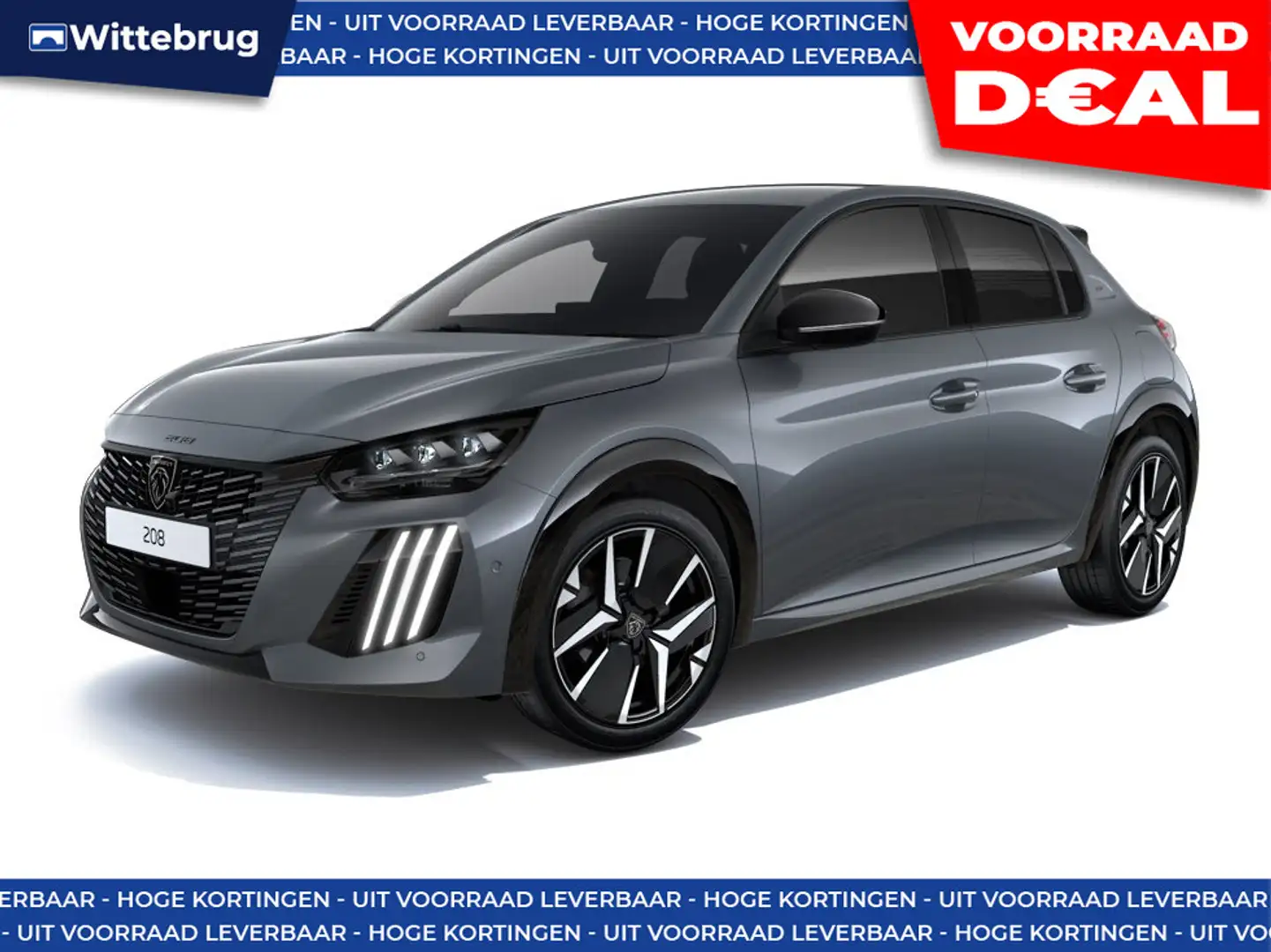 Peugeot 208 1.2 Hybrid 110 e-DCS6 GT AUTOMAAT - DIRECT RIJDEN Grijs - 1