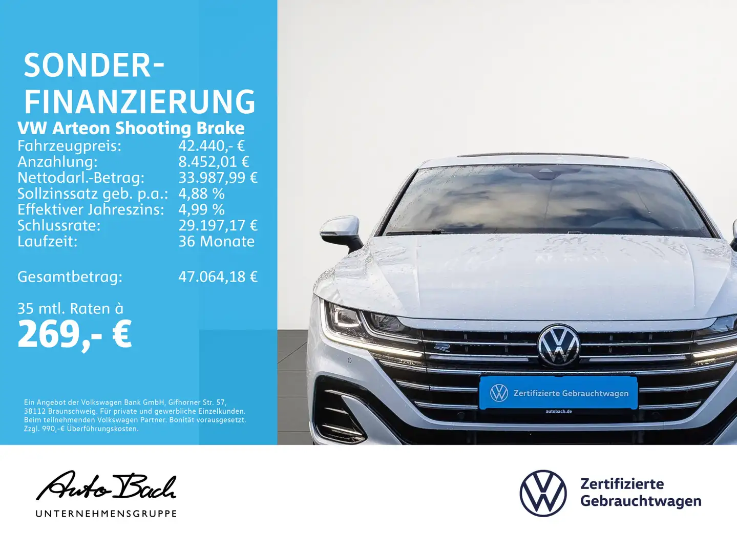 Volkswagen Arteon 2.0 TDI DSG R-Line, 4-Moti Alb - 2