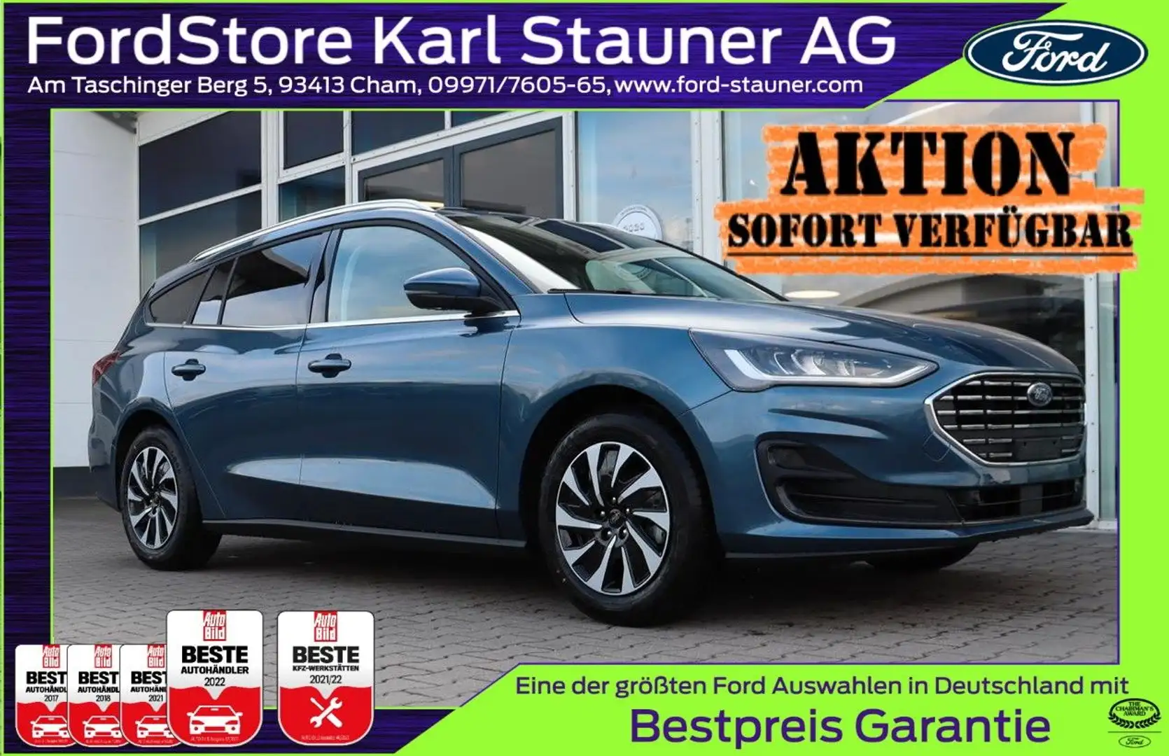 Ford Focus Titanium EDITION 1.0 EcoB. 4,99% FIN* AHK Blau - 1