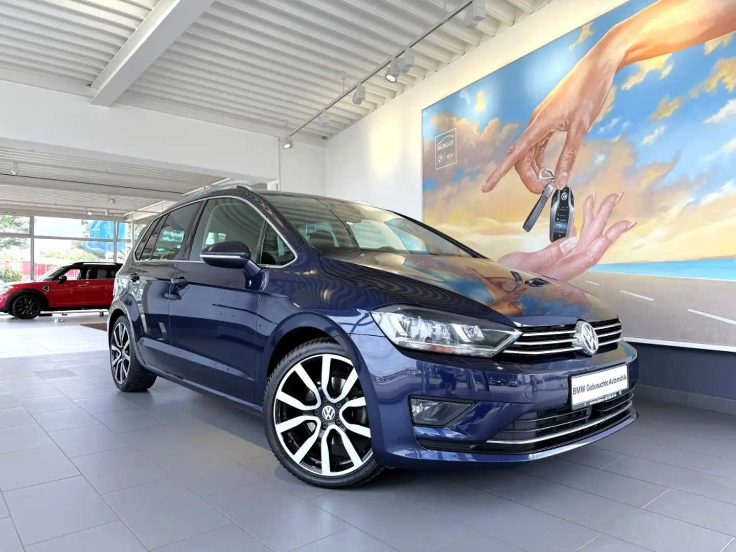 Volkswagen Golf Sportsvan 1.4 TSI Highline RLine+ACC+STANDH Bleu - 2