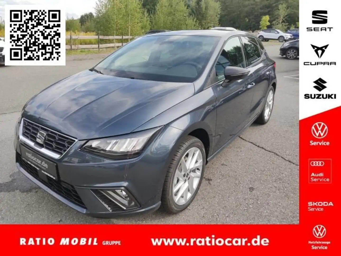 SEAT Ibiza IBIZA FR 1.0 TSI DSG NAVI SITZHEIZ. EINPARKH. Grijs - 1
