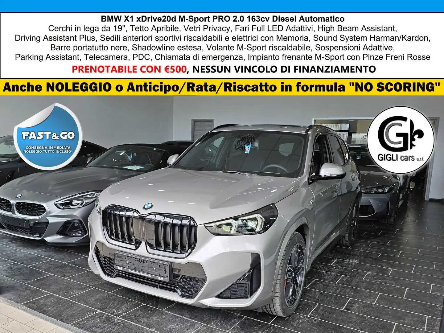 BMW X1 XDrive MSport Tetto C.19" Cam M-Sport New Model Silver - 1
