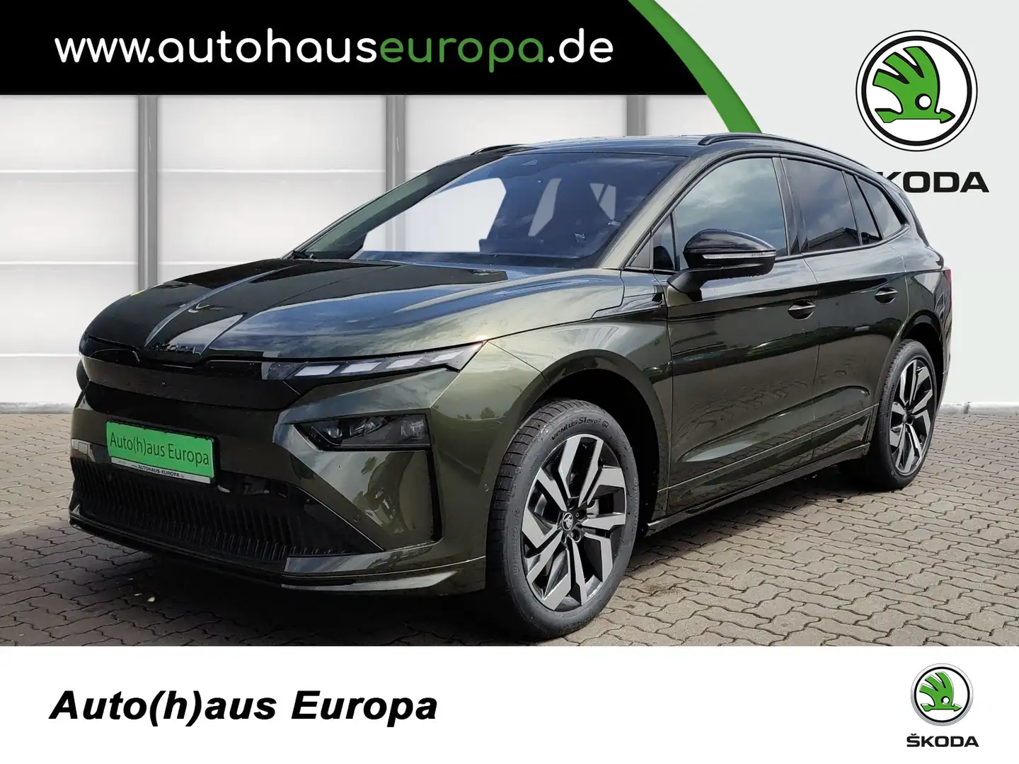 Skoda Enyaq 85 X Sportline Matrix 360 Kam 4xSHZ ACC AHK SpurW Grün - 1