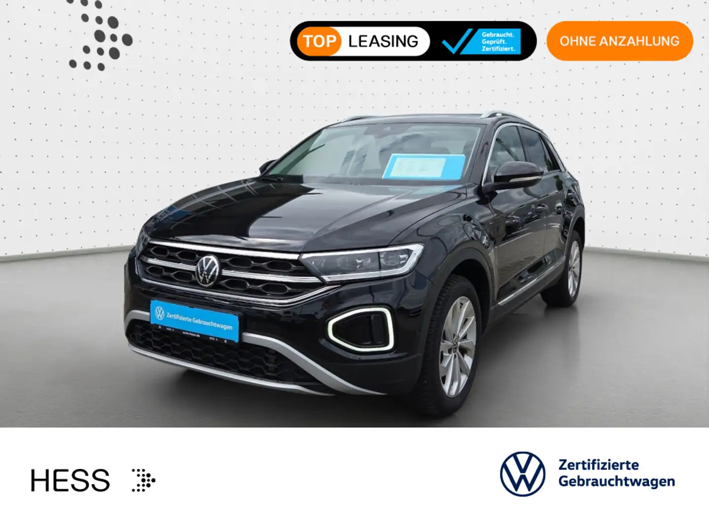 Volkswagen T-Roc T-ROC 1.5 TSI DSG STYLE*LED*AHK*NAVI*KLIMA*PDC*S Zwart - 1