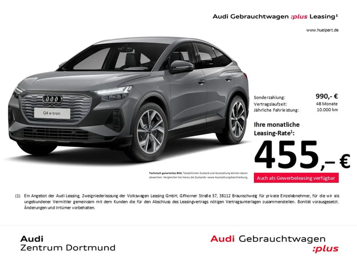 Audi Q4 e-tron Sportback 45 quattro S LINE LM20 NAVI+ Grau - 1
