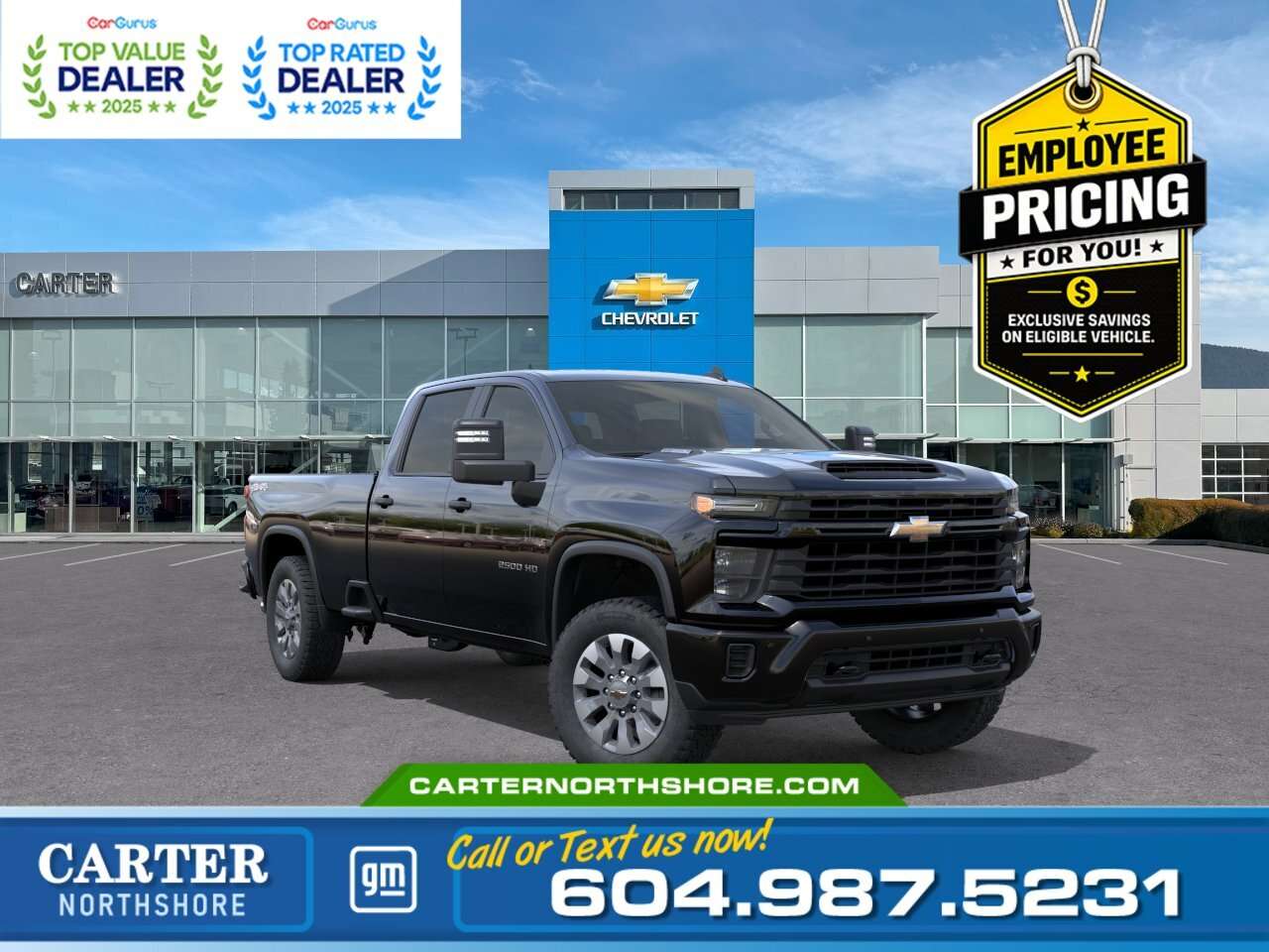 Black 2026 Chevrolet Silverado 2500HD Pickup Truck Four-Wheel Drive Automatic