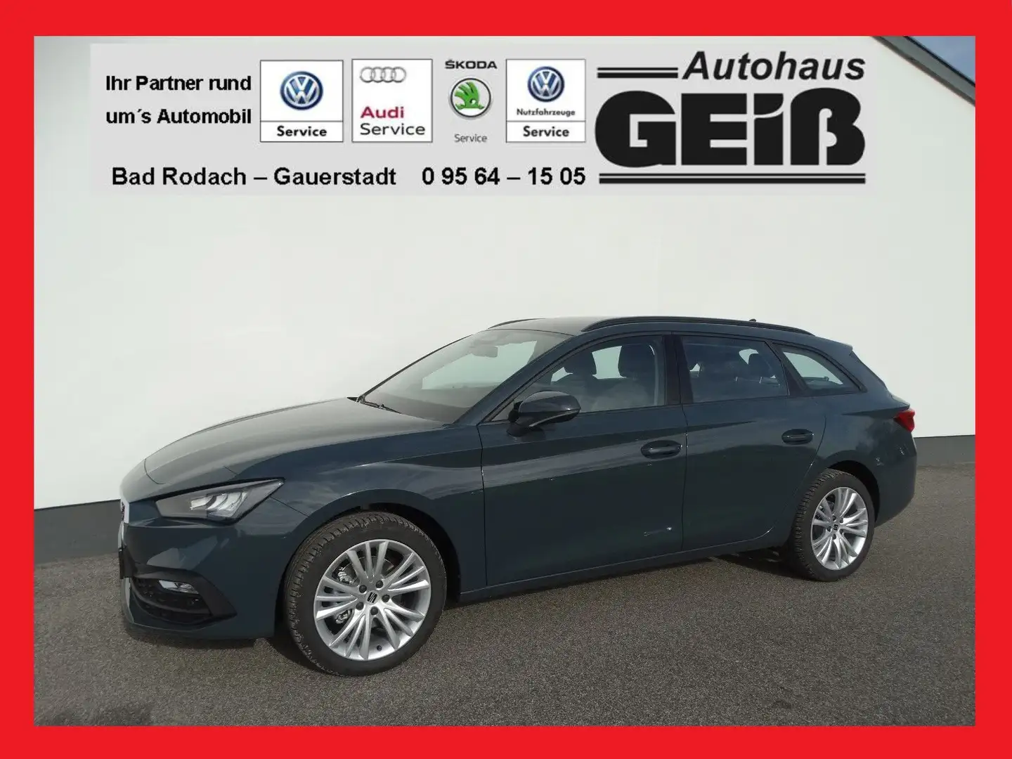 SEAT Leon 1.5 TSI Style Family ST Shz/Rkm/17"/5JGaran Blau - 1
