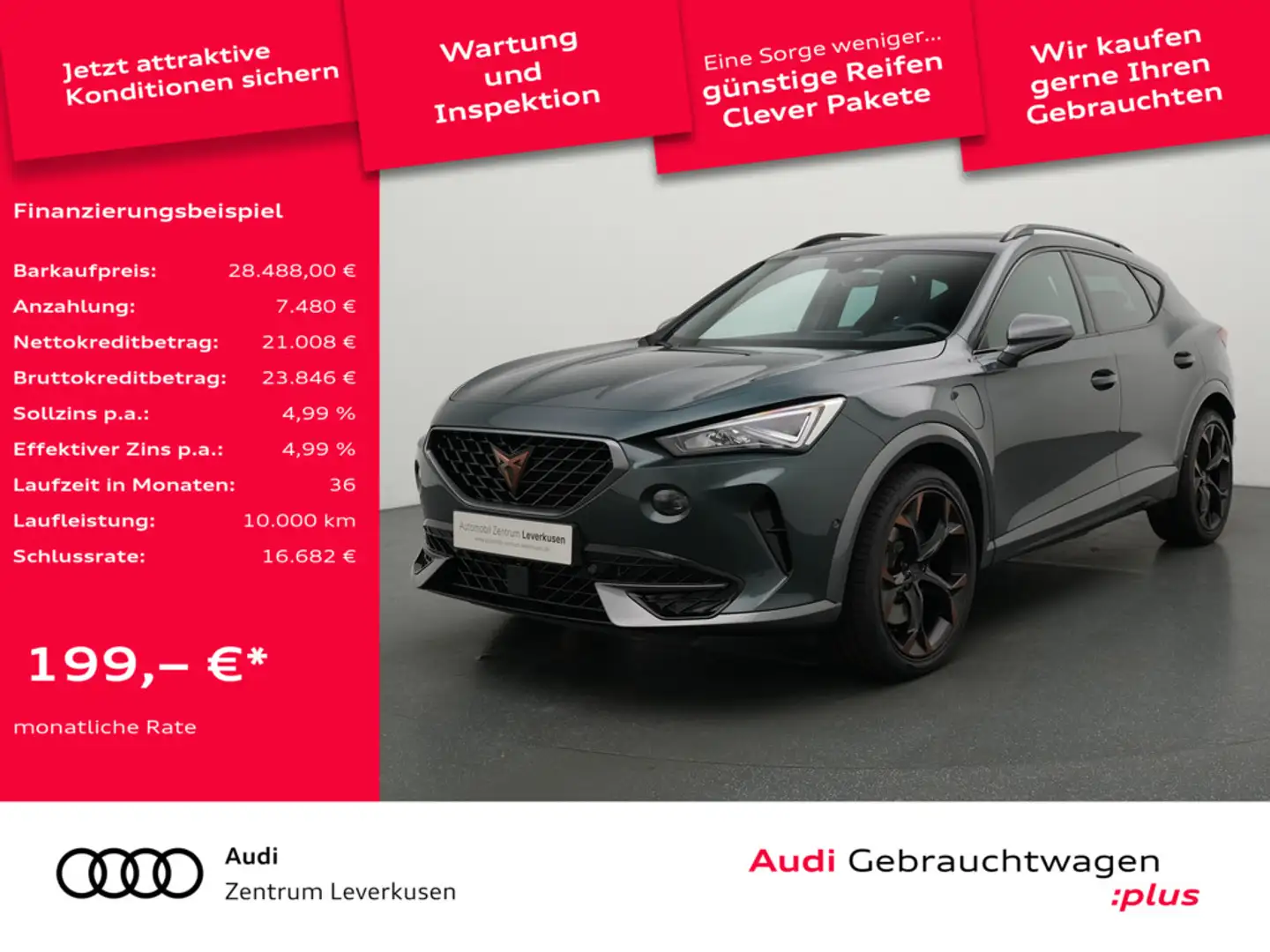 CUPRA Formentor VZ e-Hybrid ACC NAVI AHK PANO LEDER Grün - 1