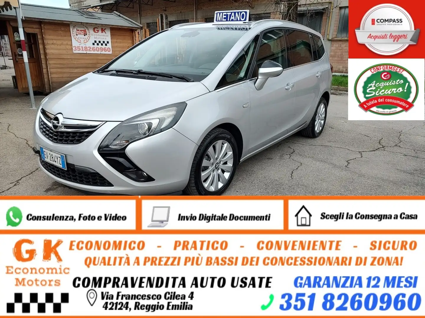 Opel Zafira Tourer 1.6 Turbo EcoM 150CV Cosmo, 7 POSTI, GARANZ Grau - 1