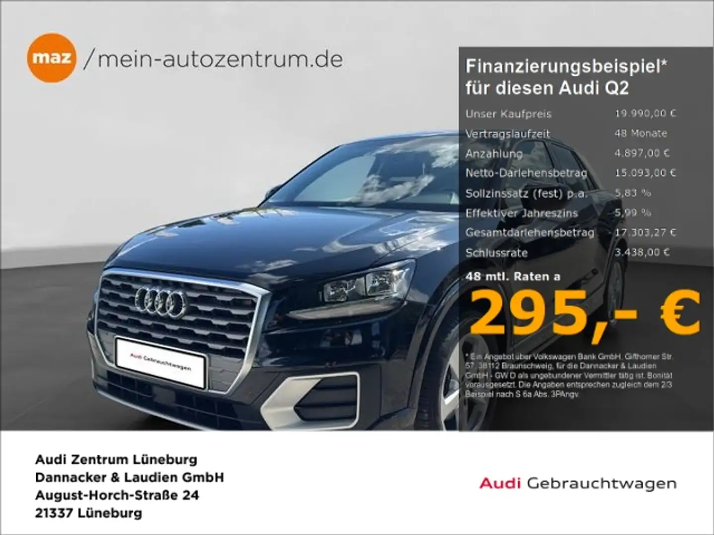 Audi Q2 35 1.5 TFSI Sport Alu Smartphone Interf. APS Zwart - 1