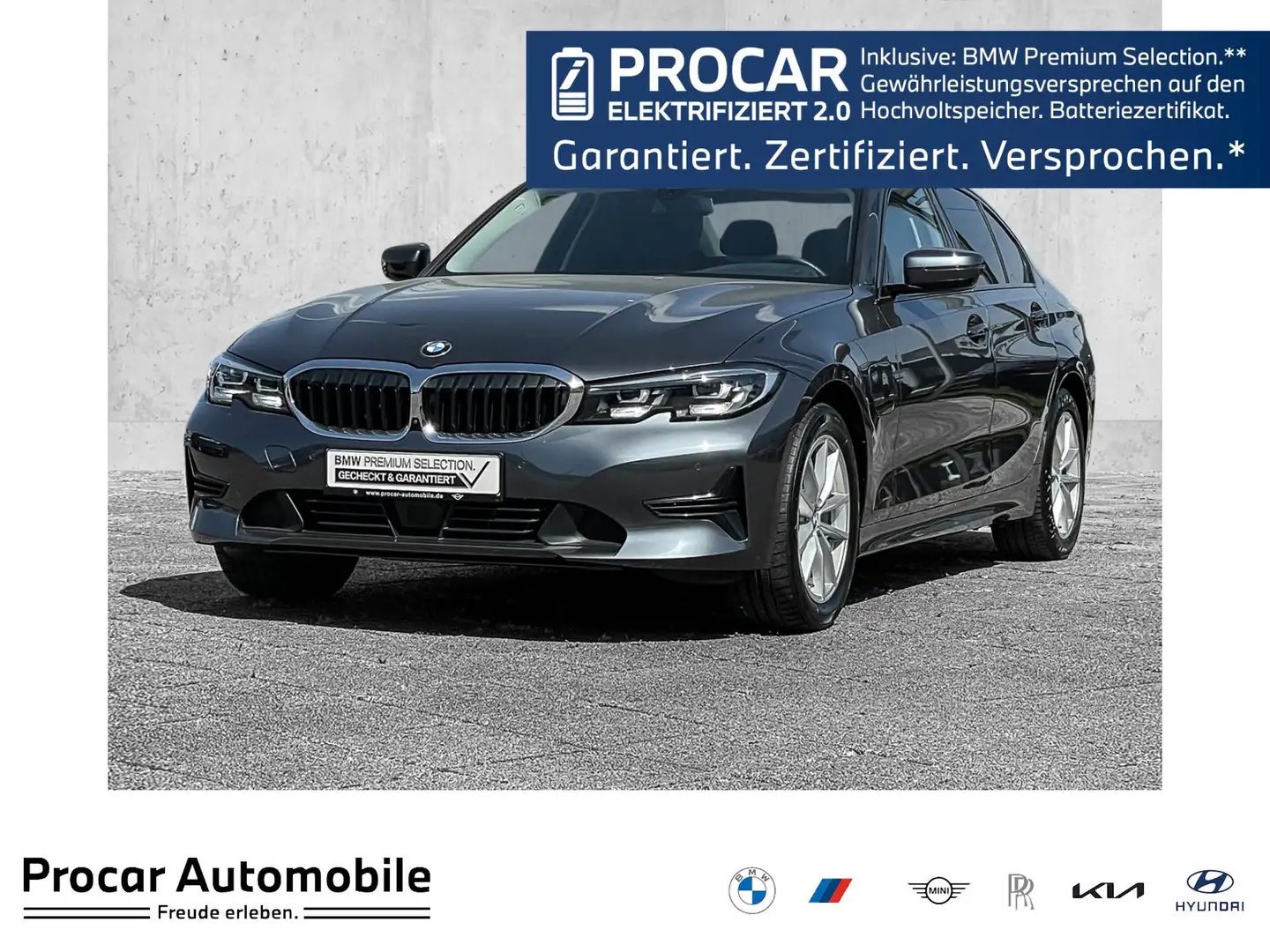 BMW 330 e ADVANTAGE+DA+PA++SHZ+AHK+DAB+UVM. Gris - 1