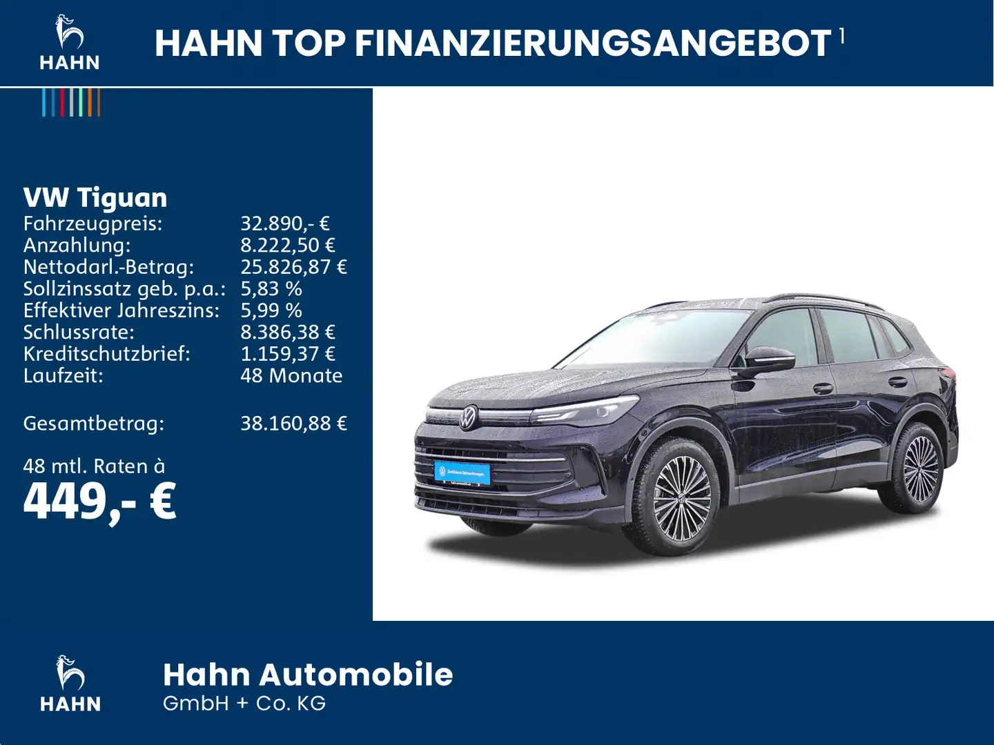 Volkswagen Tiguan 1.5eTSI DSG Life AHK Navi Cam App-Connect Schwarz - 2