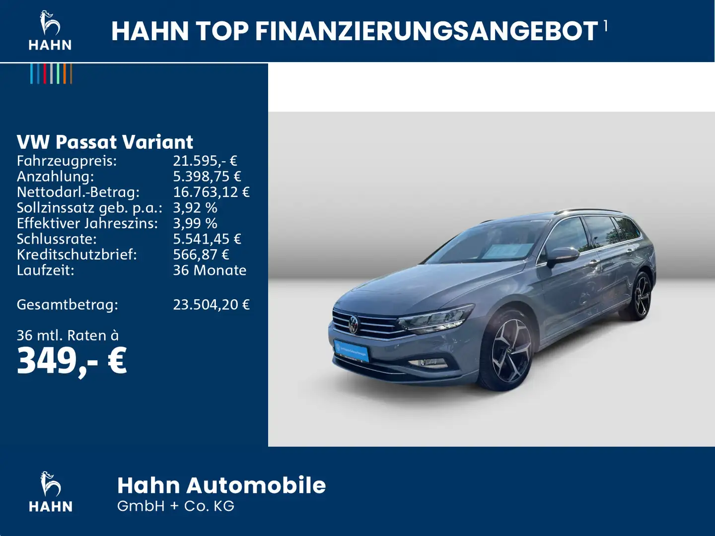 Volkswagen Passat Variant Business 2.0TDI DSG 4Mo LED ACC N Grau - 2