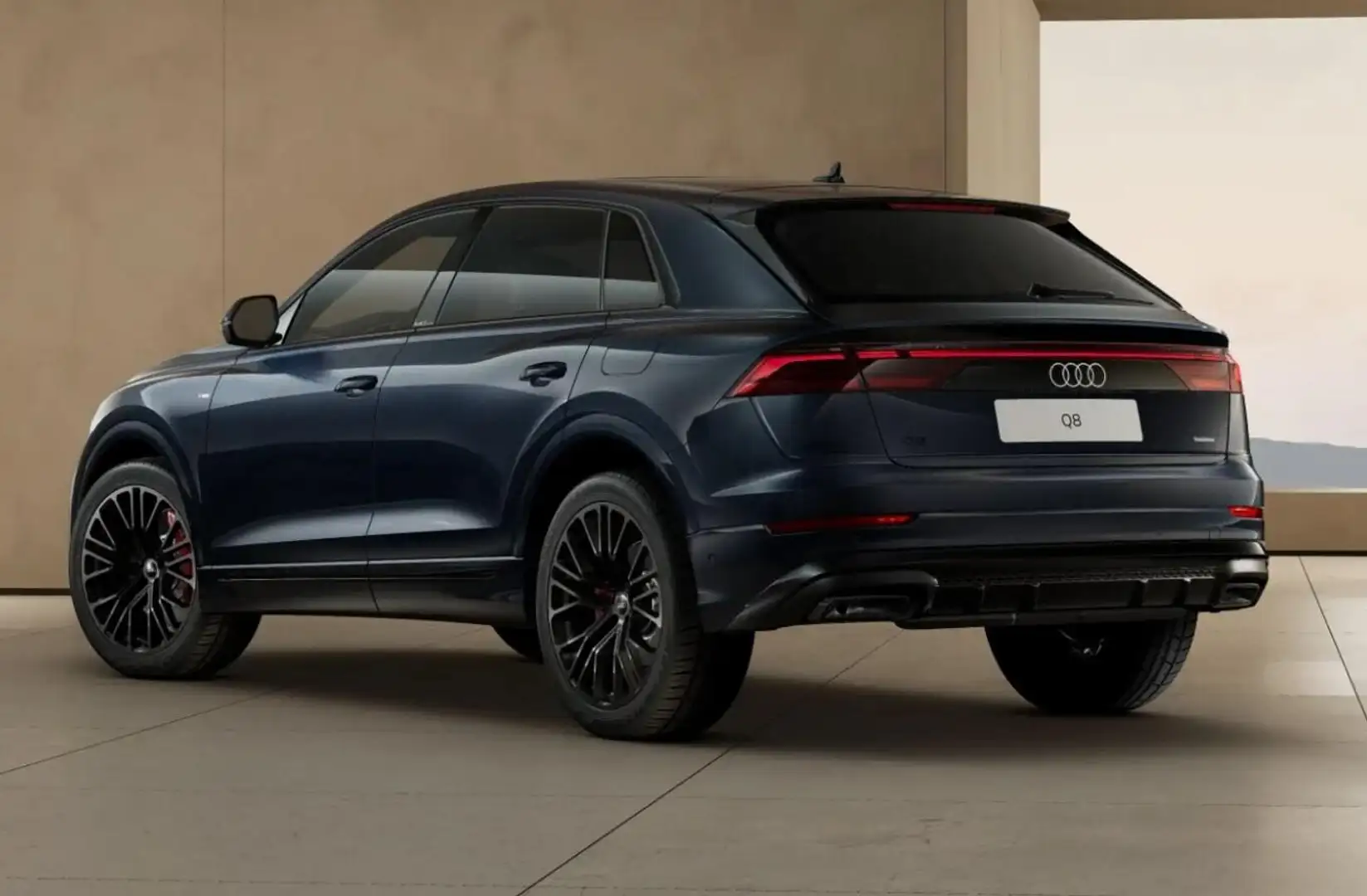 Audi Q8 S line 55 TFSI e 2xS 22Z Laser Tour Pano Stadt ... Blau - 2
