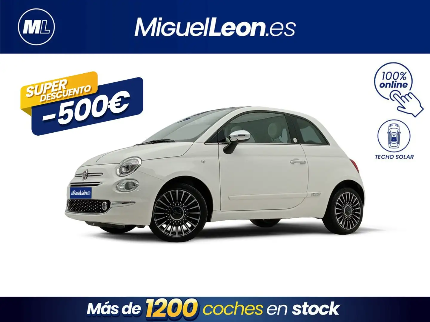 Fiat 500 1.2 Mirror Blanco - 1