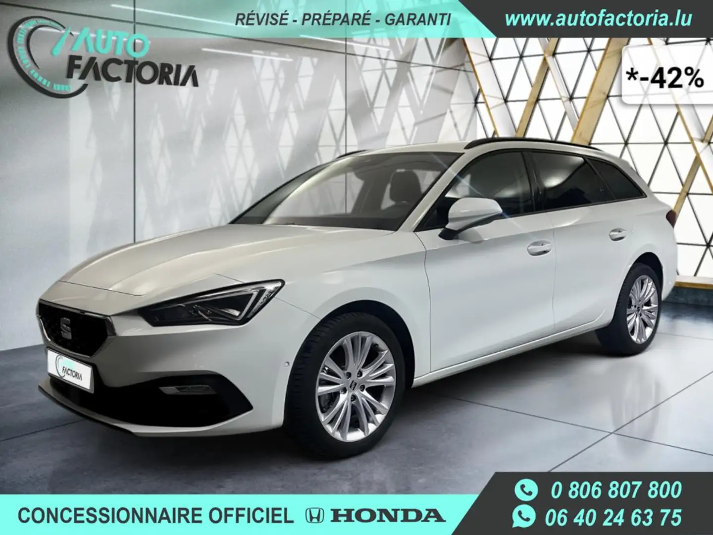 SEAT Leon Break -42% 1.5 TSI 150cv BVA+MIRRORLINK+CAM+Opts Beige - 1
