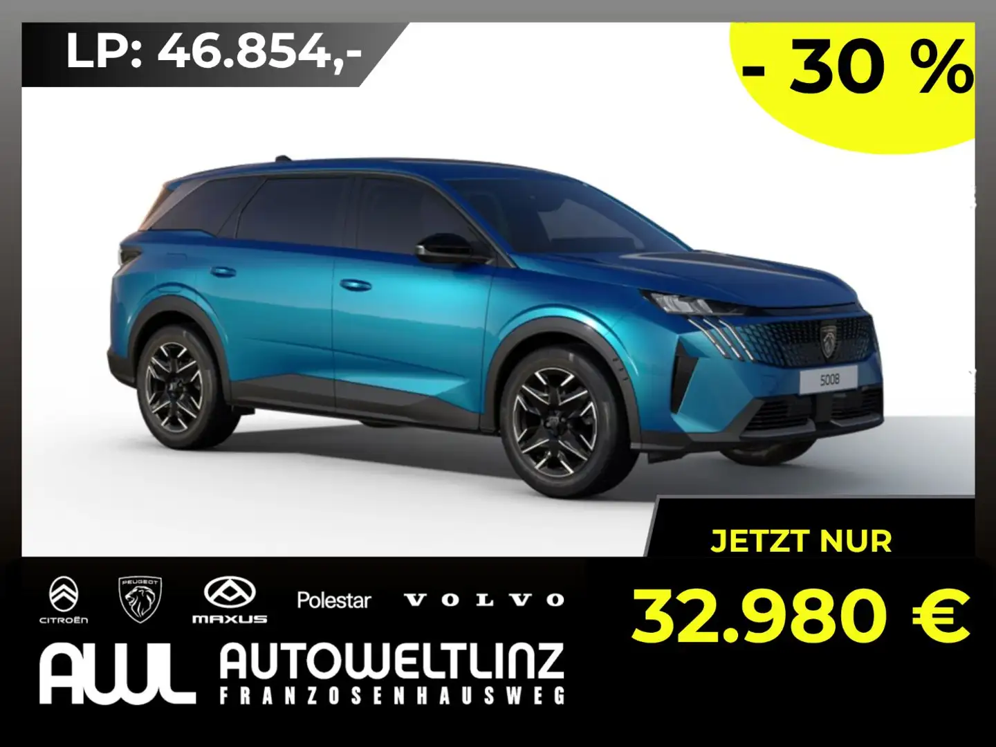 Peugeot 5008 mHEV Allure 145 e-DCS6 MegaDeal Blau - 1