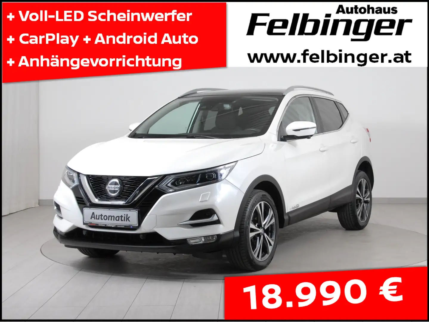 Nissan Qashqai N-Connecta 1.5 dCi Aut. *Voll-LED, AHV, Winterp.* Weiß - 1