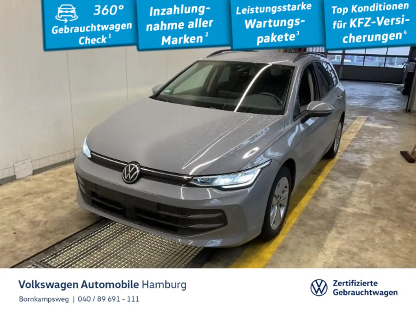 Volkswagen Golf Variant Golf VIII Variant 1.5 TSI Life AHK LED App ACC Grau - 1