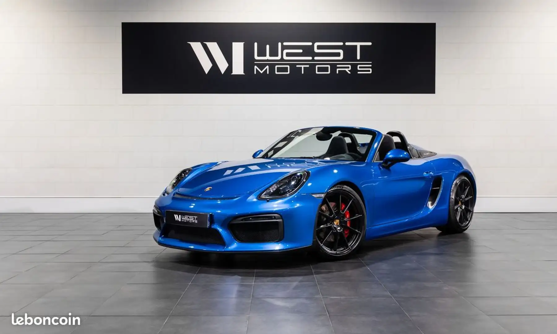 Porsche Boxster 981 Spyder 3.8 375 – Immat France Chrono Cam. Recu Bleu - 1