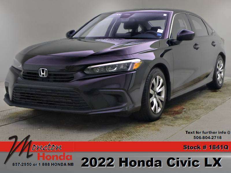 Black 2022 Honda Civic Sedan Front-Wheel Drive Automatic
