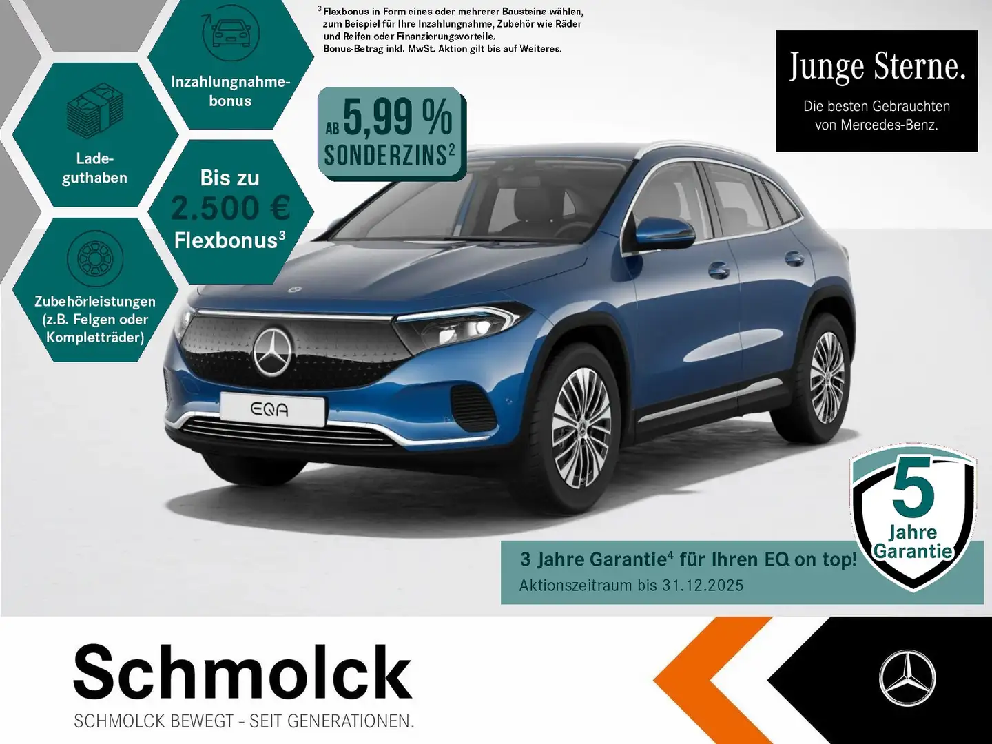 Mercedes-Benz EQA 300 4M PROGRESSIVE+LED+MBUX+KAMERA+SPUR+TOTW Noir - 1